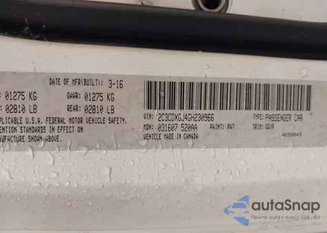 2016 Dodge Charger R/T Scat Pack from USA, damaged, VIN 2C3CDXGJ4GH230966